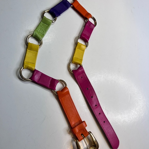 Sandy Duftler Designs Gold Link Multicolor Vintage Belt main image 11